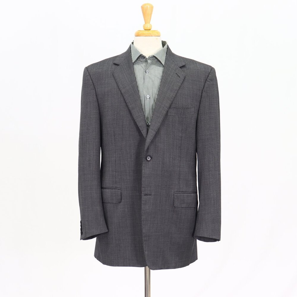 Canali 44R Gray Solid 2-Button Sport Coat Blazer Jacket T255